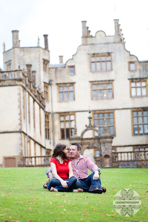 sitting on the lawn