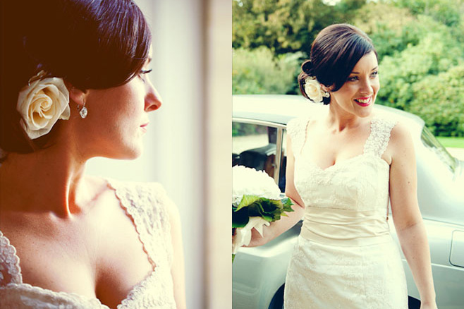 Vintage bride at Minterne House, Dorset