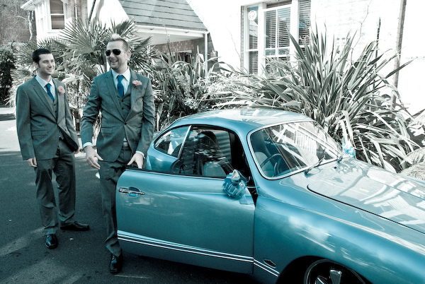 Groom arrives at The Orchid Hotel, Bournemouth