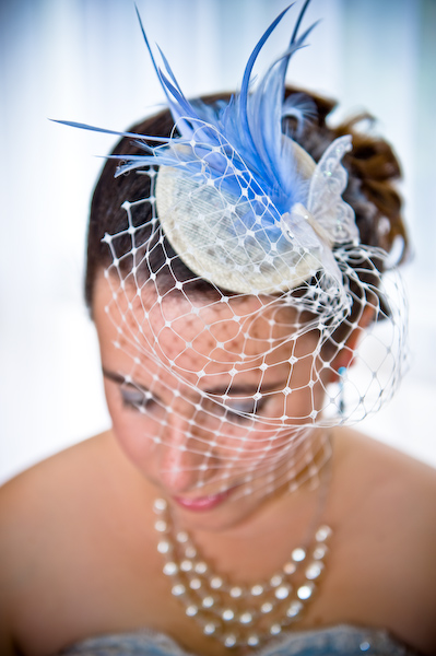 Blue Feathered Headpiece Blue Feathered Headpiece