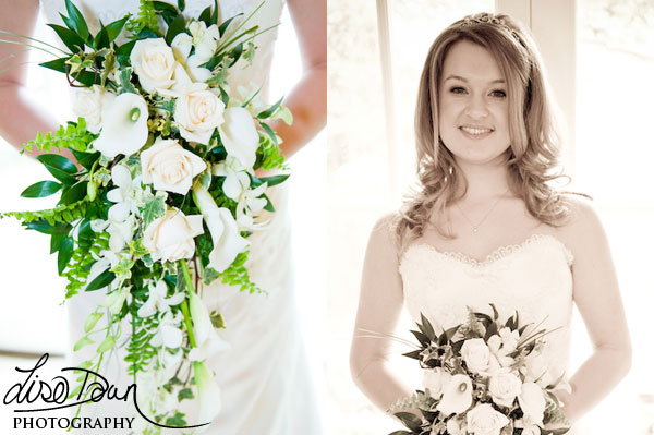 Bride with white bouquet Bride with white bouquet