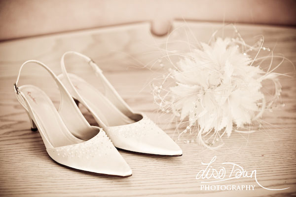 Wedding Shoes and Bouquet