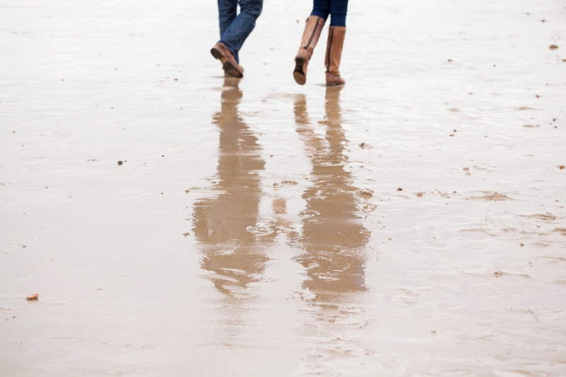 Beach engagement photo