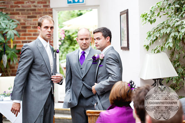 Groom and best man before wedding ceremony