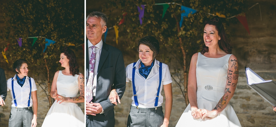 Barn wedding ceremony