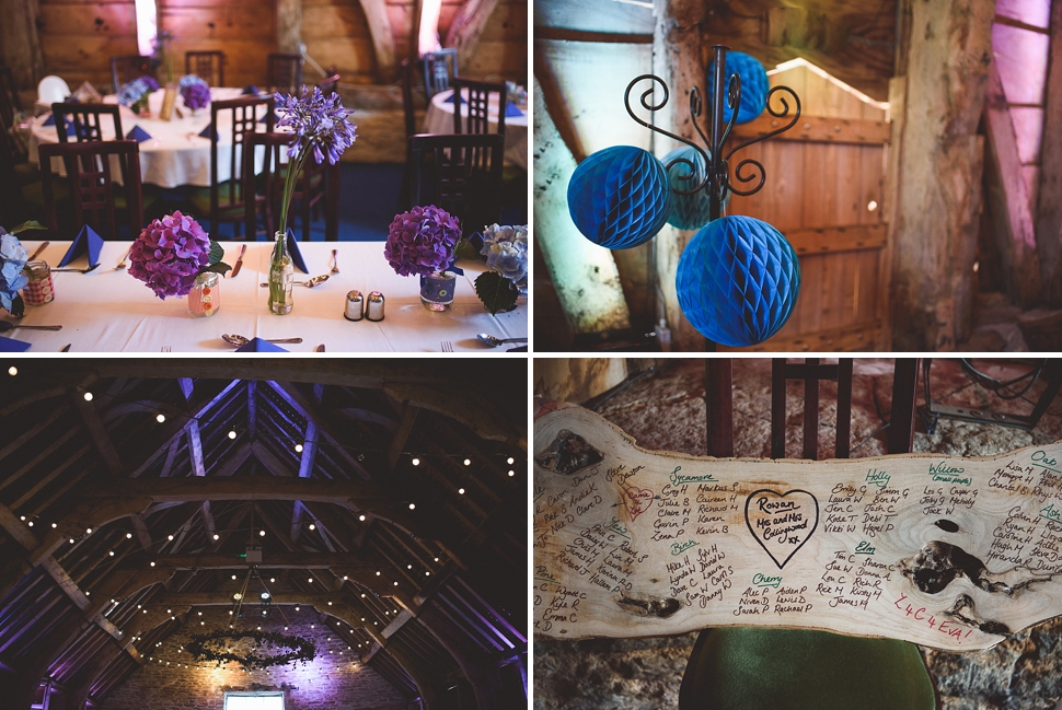 Barn wedding details