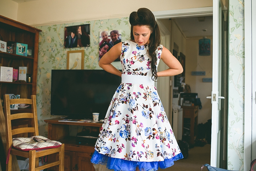 Floral fifties bridemaid dress