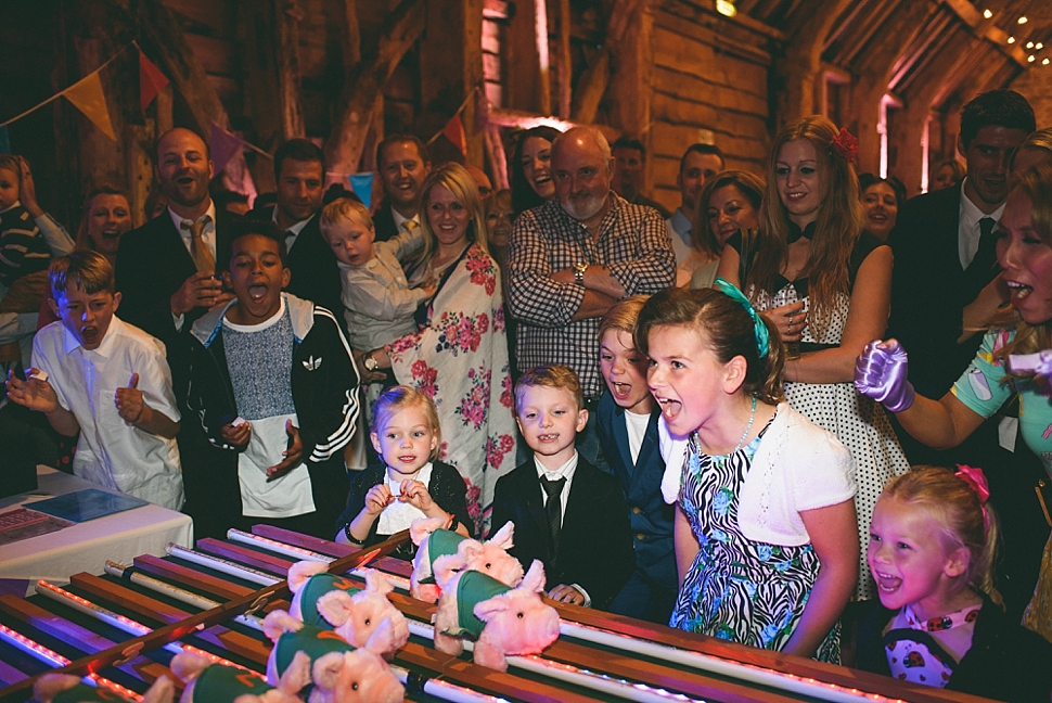 pig racing wedding