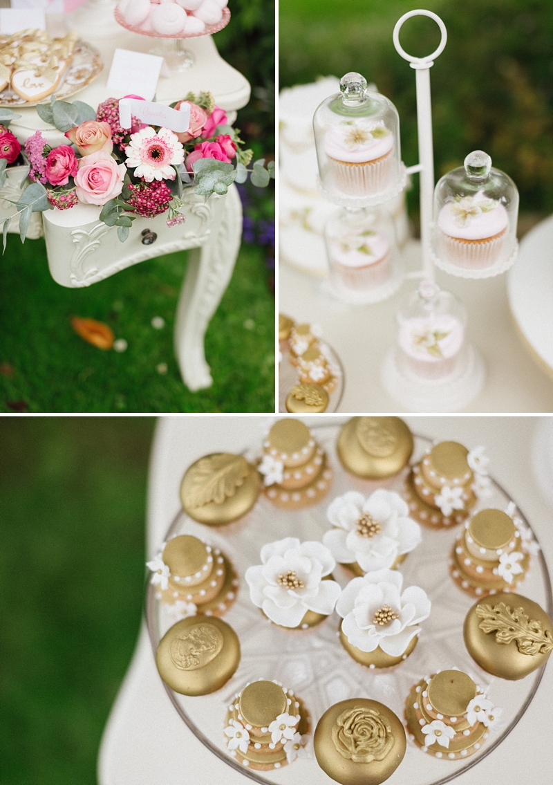 Gold decorative cupcakes