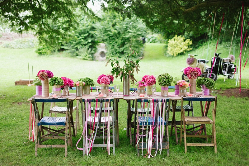 Outdoor wedding reception