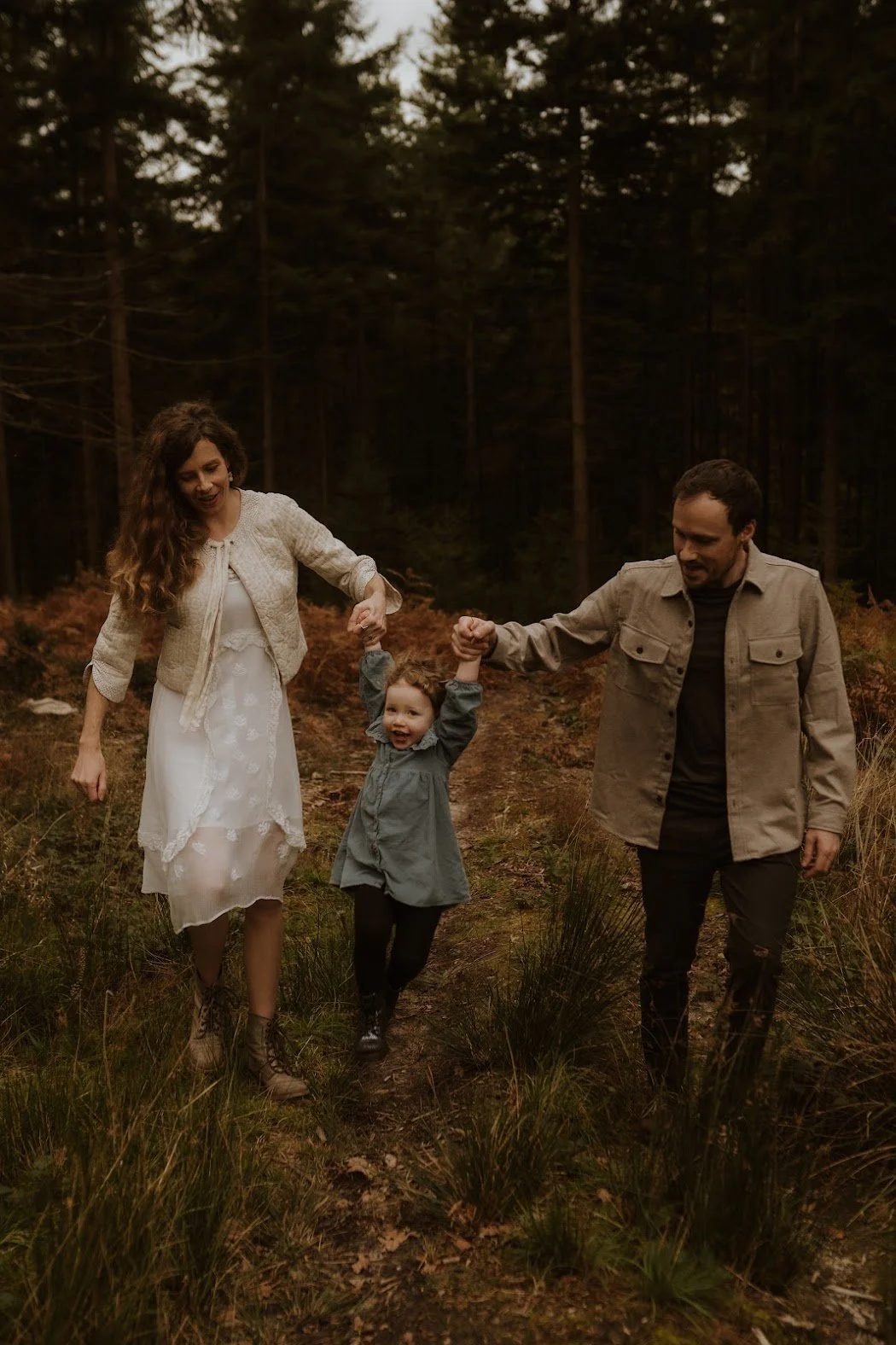 Lisa and family walking together by Shearwater Lake