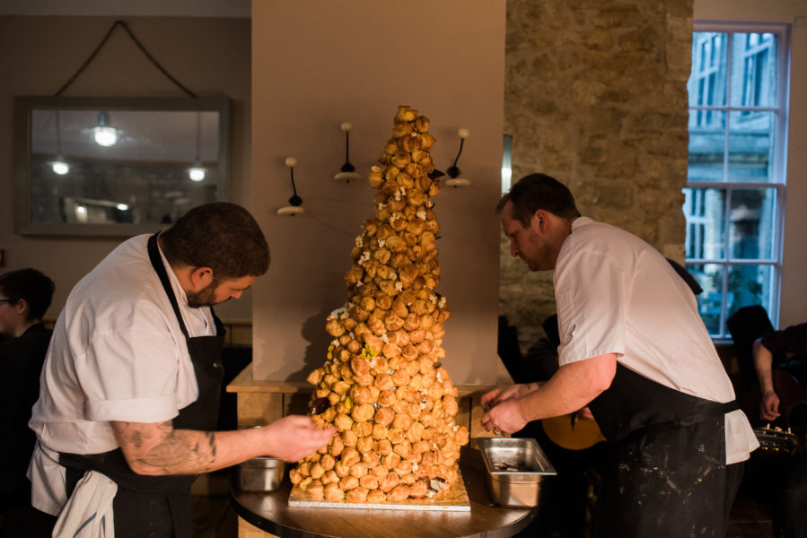 chefs with Croquembouche